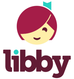 libby logo girl's face with purple libby letters