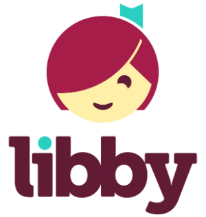girl's face with libby logo in purple