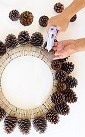 Pinecone Wreath Making Pinecone Wreath Making